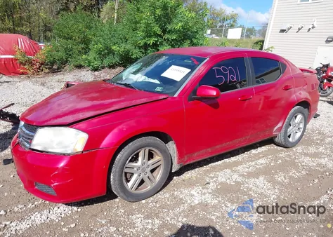 2012 Dodge Avenger Sxt из США, поврежденный, VIN 1C3CDZCB1CN260308